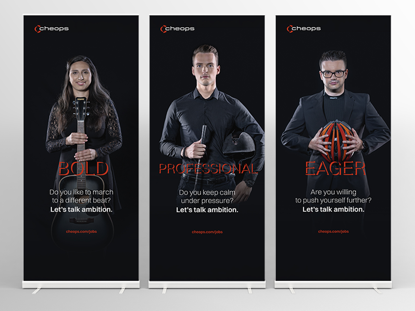 new Cheops Employer Brand strategy, brand story, creative employer recruiting campaign and internal employee communications